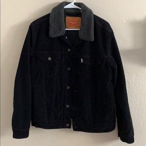 Sherpa line corduroy trucker jacket